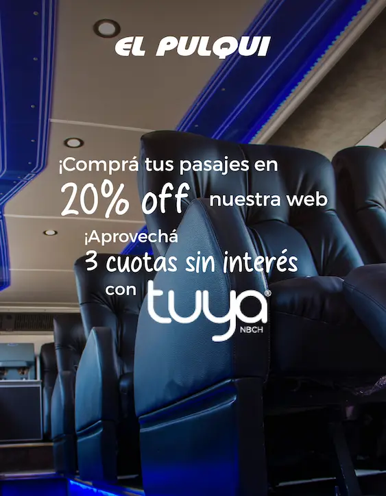 Descuentos en boletos de larga distancia con El Pulqui