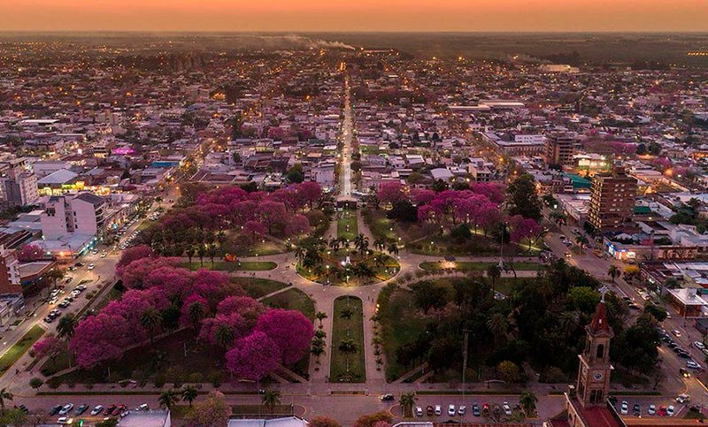 Vista aérea de Reconquista, Santa Fe