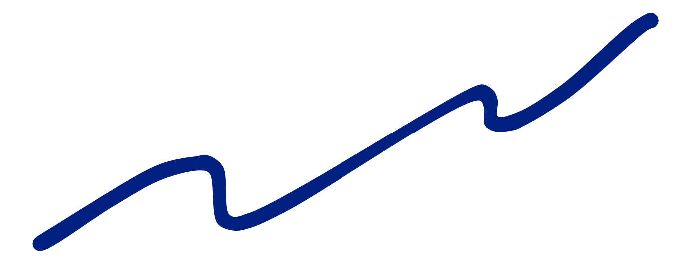 Decoración subrayado azul